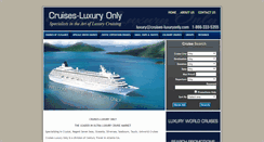 Desktop Screenshot of cruises-luxuryonly.com